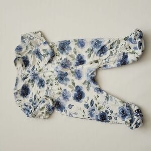 Caden Lane Blue Floral Footie